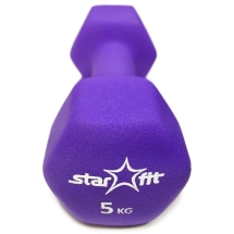 Гантель неопреновая DB-201 5 кг, фиолетовая
