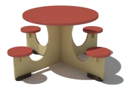 Детский игровой стол Солнышко тип 1 для игровой площадки