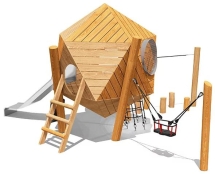 Игровой комплекс Эко VST 0024/8 для детской площадки Игровой комплекс Эко VST 0024/8 для детской площадки