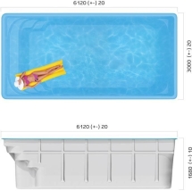 Бассейн 6,12х3х1,68м. Эйгер Marshall Pools (чаша)
