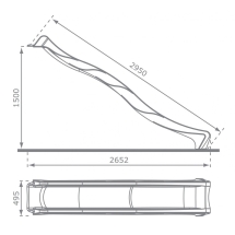 Детская горка тип S-LINE, усиленная , HDPE 3 м, высота 1500 мм