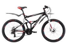 Велосипед Stark'17 Jumper 26.2 FS D черно-красный 18" Велосипед Stark'17 Jumper 26.2 FS D черно-красный 18"