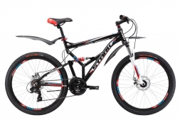 Велосипед Stark'17 Jumper 26.2 FS D черно-красный 18&quot;