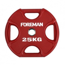 Диск X-Training уретановый цветной FOREMAN FM/UPX-25KG-RD (25 кг), фото 1