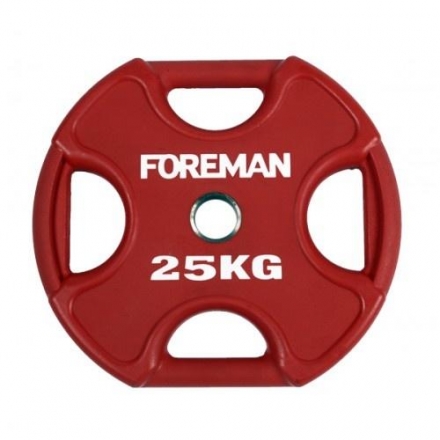 Диск X-Training уретановый цветной FOREMAN FM/UPX-25KG-RD (25 кг), фото 1