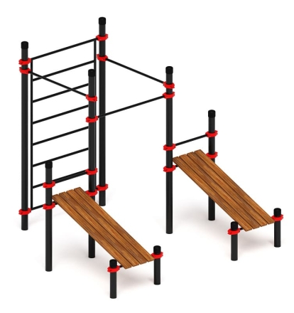 Воркаут 108 красный ВТ 12.16-01, фото 2