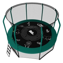 Батут Unix line Supreme Game 14 ft (green) с защитной сеткой