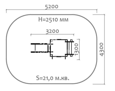 Игровой комплекс 070280.21 H=650 для детей 2-4 года для уличной площадки, фото 2