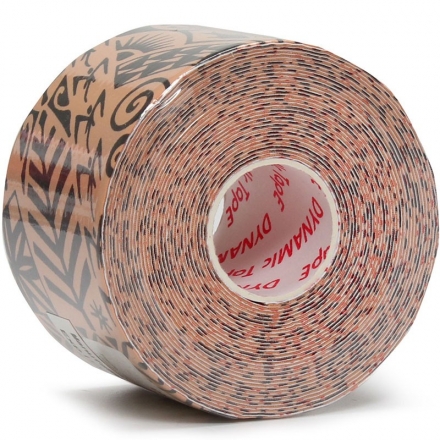 Тейп динамический Dynamic Tape, арт. DT50TT, шир. 5 см, дл. 5 м, телесный/черн. тату, фото 1