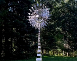 Скульптура из нержавеющей стали Квант Стандартный размер, трубчатое основание из обычной стали, фото 2