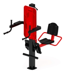 Жим ногами+Брусья (красный) - Уличный тренажер - СТ 023-11, фото 4