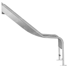 Горка из нержавеющей стали с прямым скатом высотой 600 мм и шириной 830 мм, фото 2