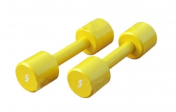  Гантель «ProfiGym» неразборная с полимерным покрытием, 5 кг  ГНП-5
