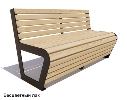 Скамейка уличная Клин, Лиственница 2 м, фото 1