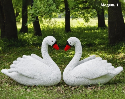Топиари композиция Лебеди белые Модель 2 - газон Eco, фото 2