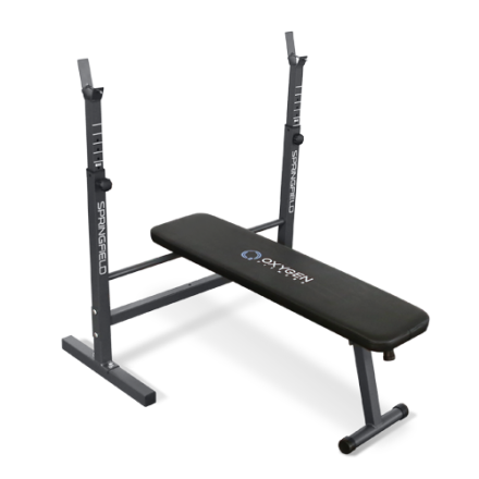 Oxygen Fitness_Springfield_Скамья для жима со стойками_черная, фото 1