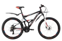 Велосипед Stark'17 Jumper 26.2 FS HD черно-красный 18" Велосипед Stark'17 Jumper 26.2 FS HD черно-красный 18"