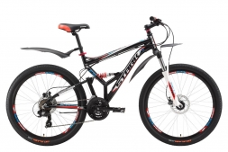 Велосипед Stark'17 Jumper 26.2 FS HD черно-красный 18&quot;