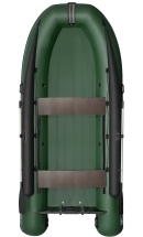 Моторная лодка ПВХ Фрегат 390 FM Jet/L/S (ФМ Джет/Л/С) с фальшбортом Зеленый