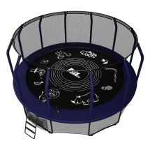 Батут Unix line Supreme Game 14 ft (blue) с защитной сеткой