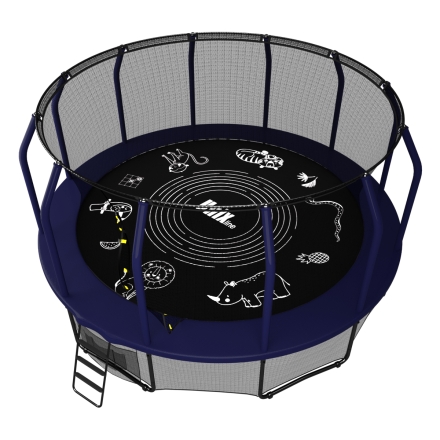 Батут Unix line Supreme Game 14 ft (blue) с защитной сеткой, фото 2