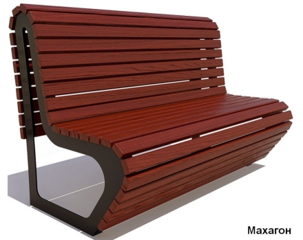 Скамейка парковая Премиум, Лиственница 2 м, фото 4