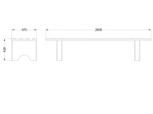 МФ 1.15 Лавочка бетонная
