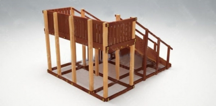 Зимняя деревянная горка Зима-4, фото 3