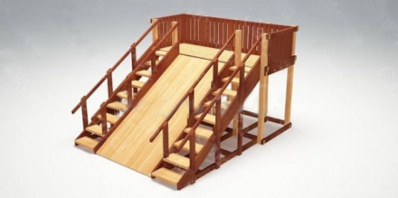 Зимняя деревянная горка Зима-4, фото 2