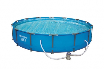 Бассейн каркасный круглый Bestway 56595 (427х84 см + фильтрующий насос 220-240В), фото 1