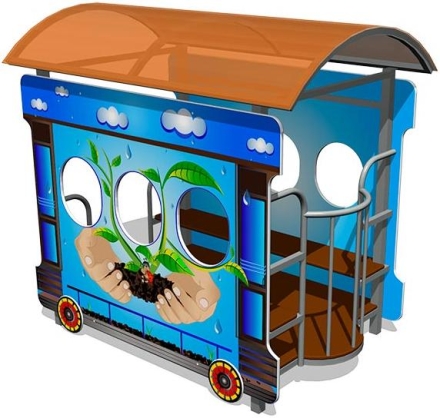 Игровой макет Вагон-Росточек ИМ082 для детских площадок, фото 1