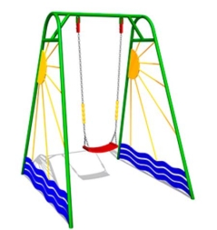 Детские качели Прибой К006 с сидением К046 для игровых площадок, фото 1 Детские качели Прибой К006 с сидением К046 для игровых площадок, фото 1