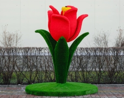 Топиари композиция Бабочка на тюльпане - газон Eco, фото 3