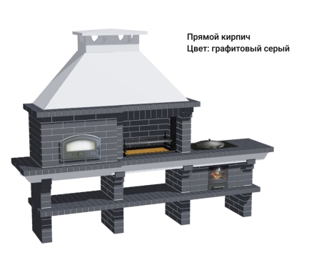 Печь Аристократ 750 Прямоугольный кирпич графитовый серый, фото 11