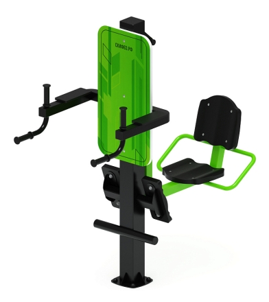 Жим ногами+Брусья (зеленый) - Уличный тренажер - СТ 023-12, фото 1