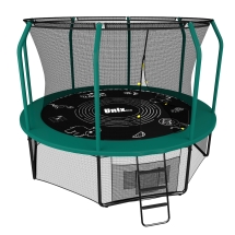 Батут Unix line Supreme Game 12 ft (green) с защитной сеткой