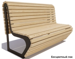 Скамейка парковая Премиум, Лиственница 2,5 м, фото 2