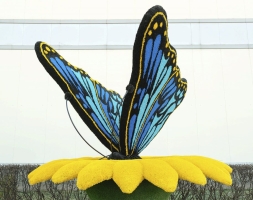 Топиари композиция Подсолнух с бабочкой Морфо - газон Eco, фото 3