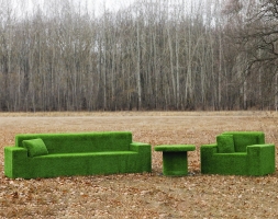 Топиари композиция диван, стол и кресло - газон Eco+, фото 1