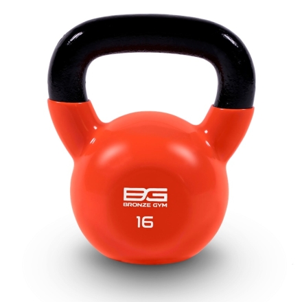 Гиря BRONZE GYM в виниловой оболочке 16 кг, фото 1