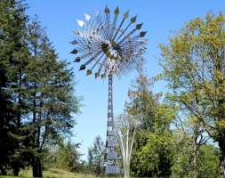 Скульптура из нержавеющей стали Квант Увеличенный размер, трубчатое основание из обычной стали, фото 1