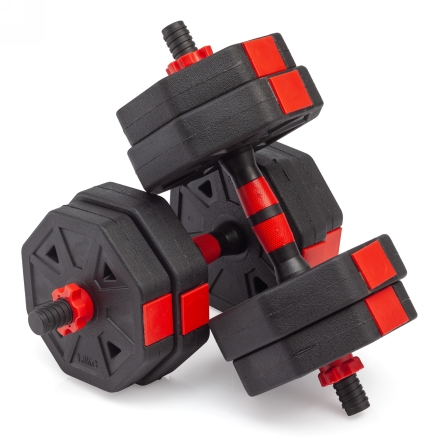 Гантели гексагональные разборные с грифом, 15 кг (2 шт. х 7,5 кг.), фото 1