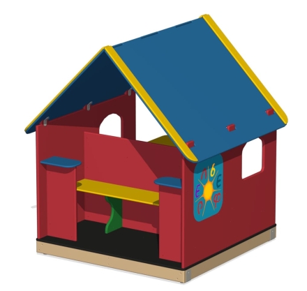 Домик-беседка Дворик 3 ПС-71 для детской площадки, фото 1