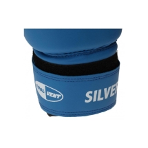 Перчатки боксерские SILVER (к/з синий 8oz) BGS-2039