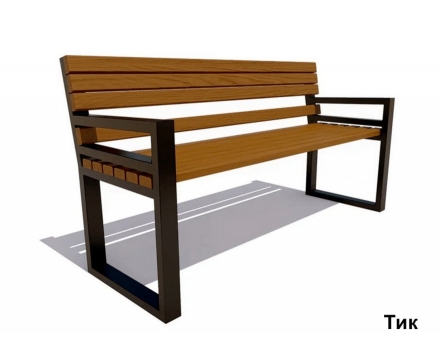 Скамейка садовая Модерн, Сосна 1,2 м, фото 2