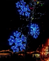 Световая фигура Светящаяся снежинка двухсторонняя 1,2 м