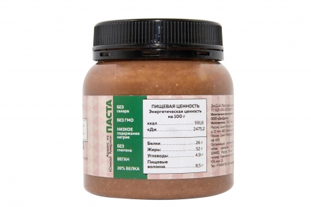 Шоколадно-арахисовая паста со стевией, в пластике, 250г, фото 3