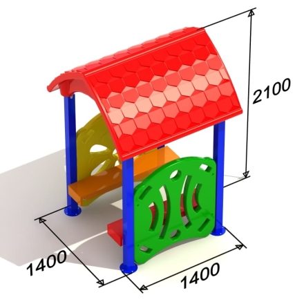 Игровой домик беседка №1 для детской площадки, фото 1