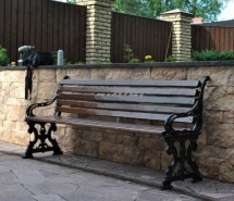 Скамейка чугунная Барокко 3,0 м (3 опоры)