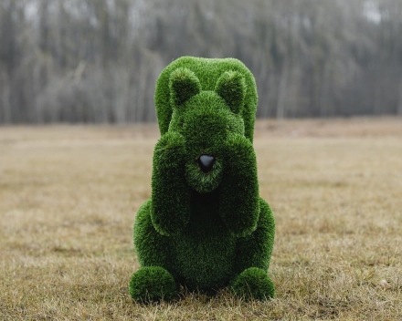 Топиари белочка Ку-ку, h=111 см - газон Deluxe, фото 2